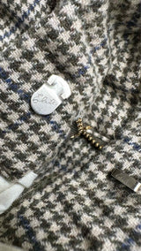Bode Appliqued Houndstooth Wool Pants
