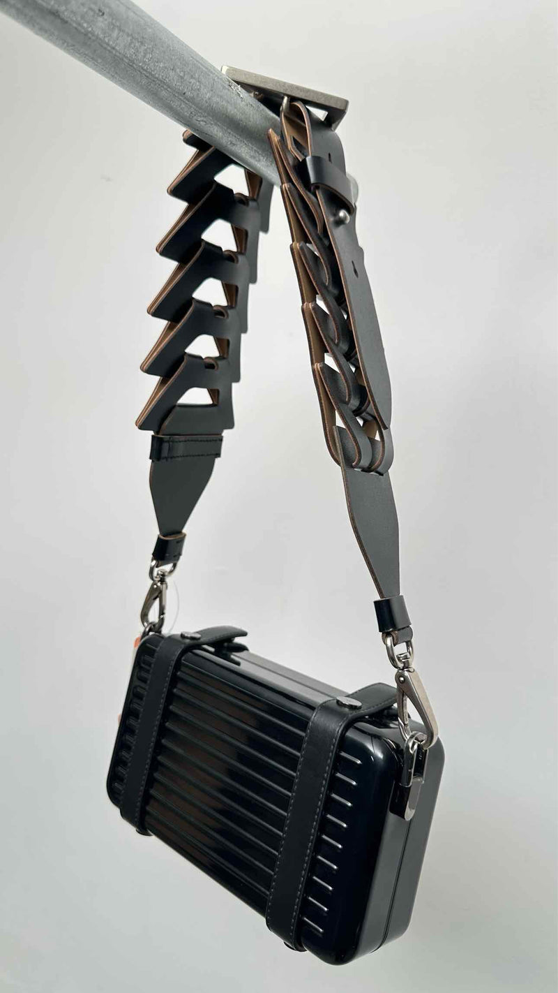 PRADA Interwoven Leather Shoulder Strap