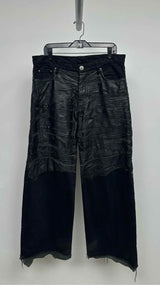 Paradoxe Paris Layered Leather Textured Jeans