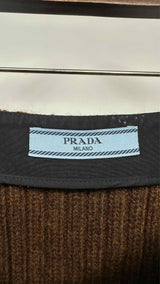 PRADA Knit-docking Midi Skirt