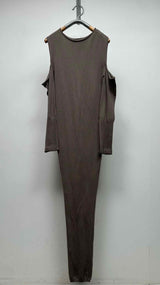 Rick Owens L/S Bottom-slit Shoulder Cut-out Dress
