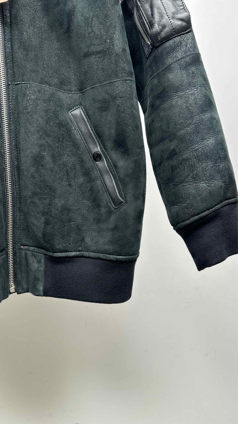 R13 Shearling MA-1 Bomber Jacket