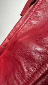 Frame Alexandra Leclerc Short Leather Trench Coat