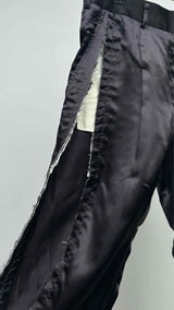 Comme Des Garçons Satin Cut-out Wide Pants