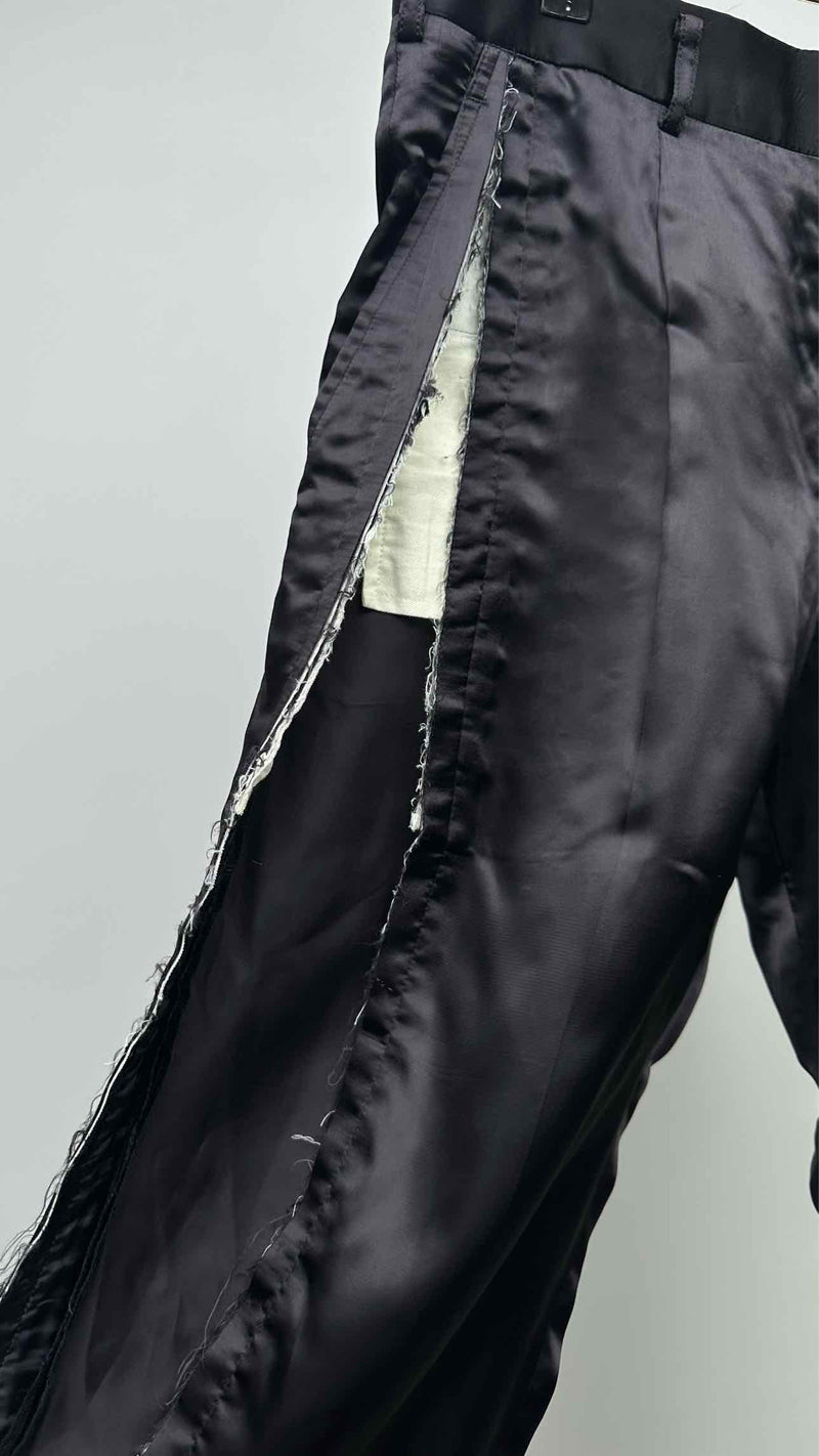 Comme Des Garçons Satin Cut-out Wide Pants