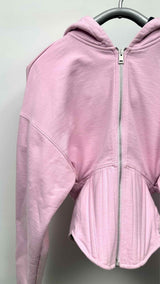 MUGLER Zip-up Corset Hoodie