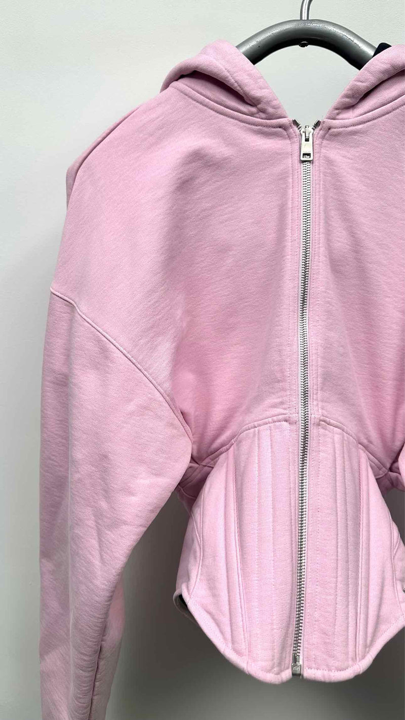 MUGLER Zip-up Corset Hoodie