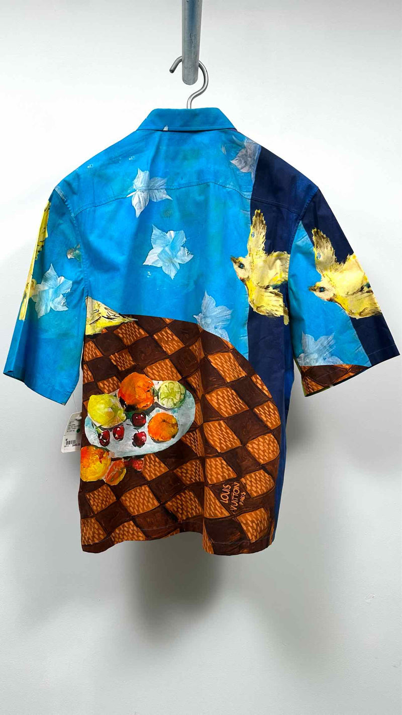 Louis Vuitton S/S Damier-printed Hawaiian Shirt