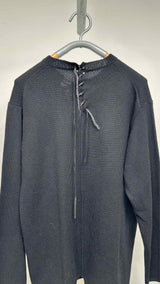 Yohji Yamamoto Pour Homme Leather-string Oversized Sweater