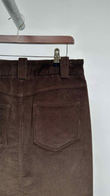 Khaite Front-slit Corduroy Long Skirt