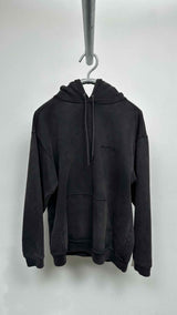 Balenciaga Vintage-wash Logo-embroidered Hoodie