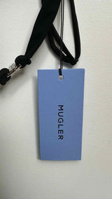 MUGLER Asymmetrical Cut-out Tulle Dress