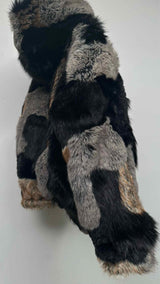 Supreme Patchwork Windstopper Hooded Faux-Fur Jacket