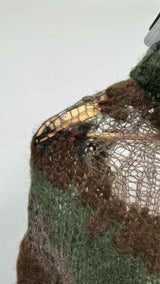 Junya Watanabe High-neck Loose-knit Mohair Camo Sweater