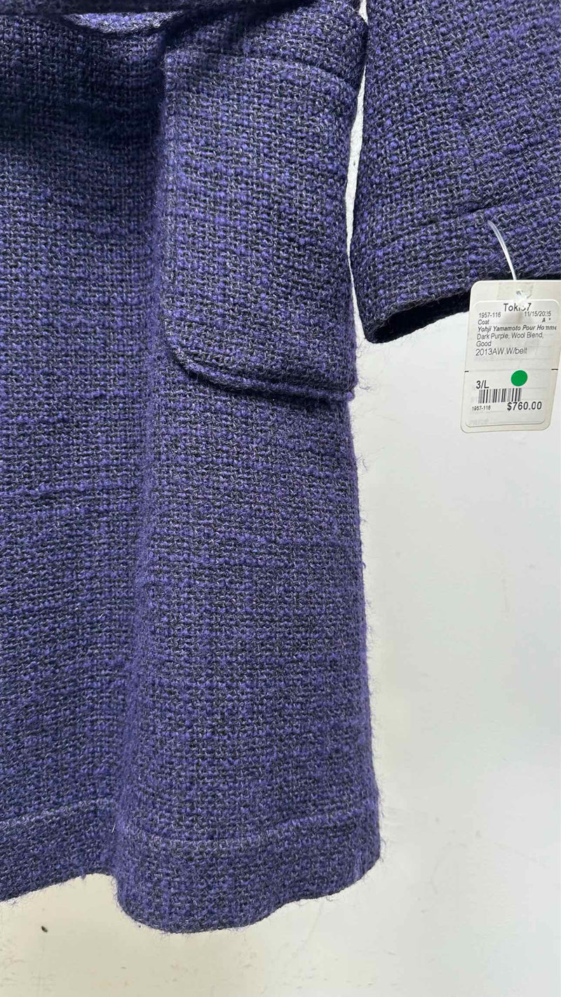 Yohji Yamamoto Pour Homme Double-breast Tweed Wrap Coat