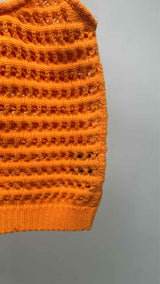 PRADA Knit Crochet Back Logo Top