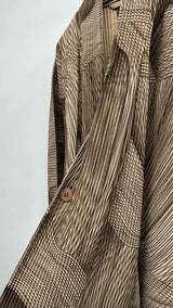 Homme Plisse X Ronan Bouroullec Ru_All Over Pleats Detailed Coat