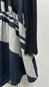 Sacai Zip-up Hybrid Knitted Coat