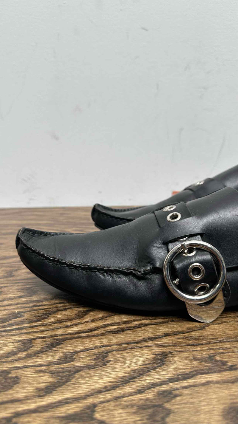 LOEWE Pointy Shearling Moccasins