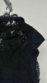 Sacai N/S Lace Backless Oversized Blouse