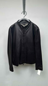 Giorgio Armani Collarless Mesh Leather Jacket