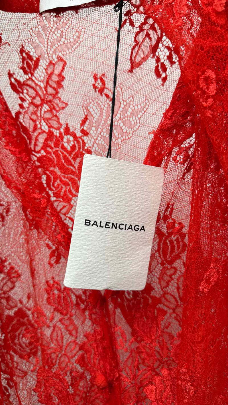 Balenciaga Floral-lace Blouse