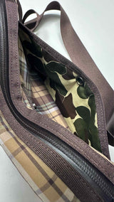 Porter X Comme des GarÃ§ons Homme Plaid-pattern Messenger Bag