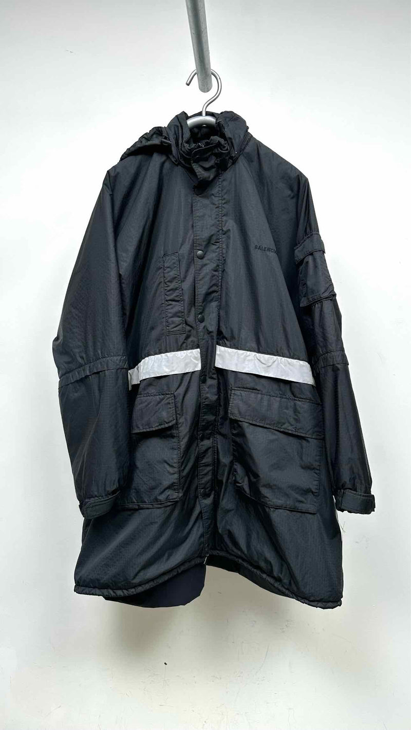 Balenciaga Reflective-stripe Parka