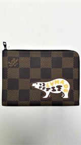 Louis Vuitton X Nigo Jour Damier Ebene Giant GM Clutch Bag