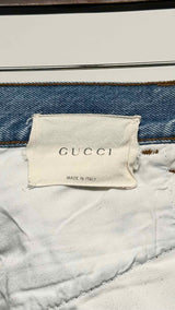 Gucci Floral Bee Embroidered Tapered Jeans