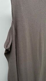 Rick Owens L/S Bottom-slit Shoulder Cut-out Dress