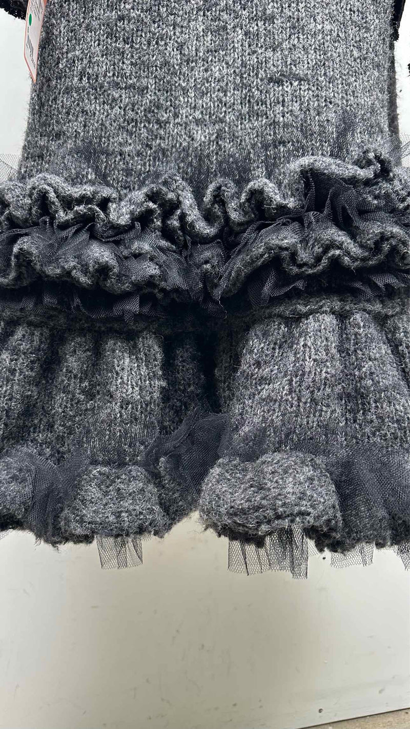 Comme Des Garcons Knit-hybrid Tiered Ruffle-bottom Dress
