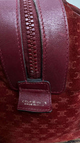 CELINE Macadam Suede Small Boston Bag