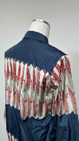 Valentino Feather-Printed Coach Jacket