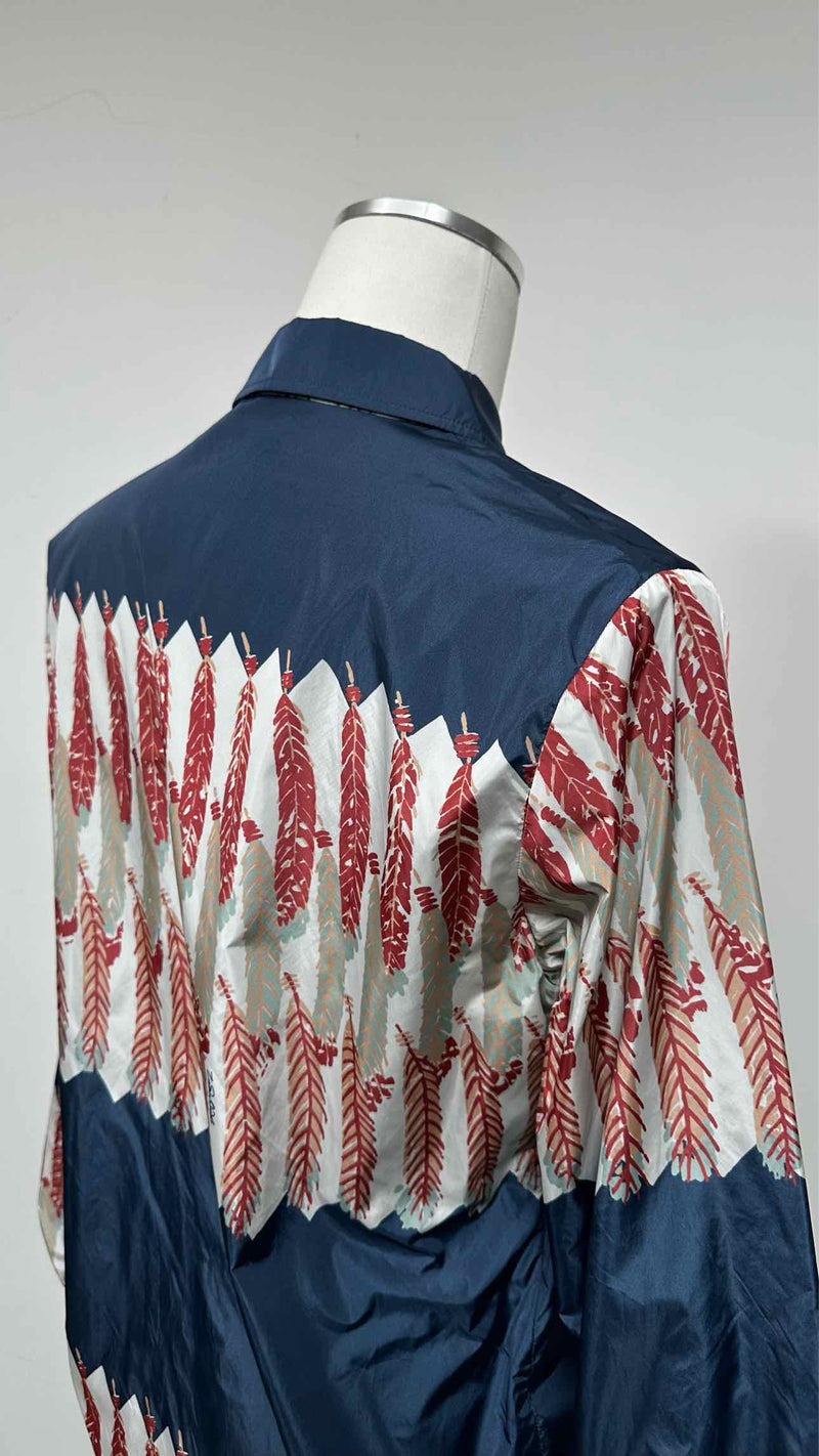 Valentino Feather-Printed Coach Jacket