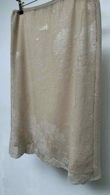 Tory Burch Embellished Jersey Mesh Skirt
