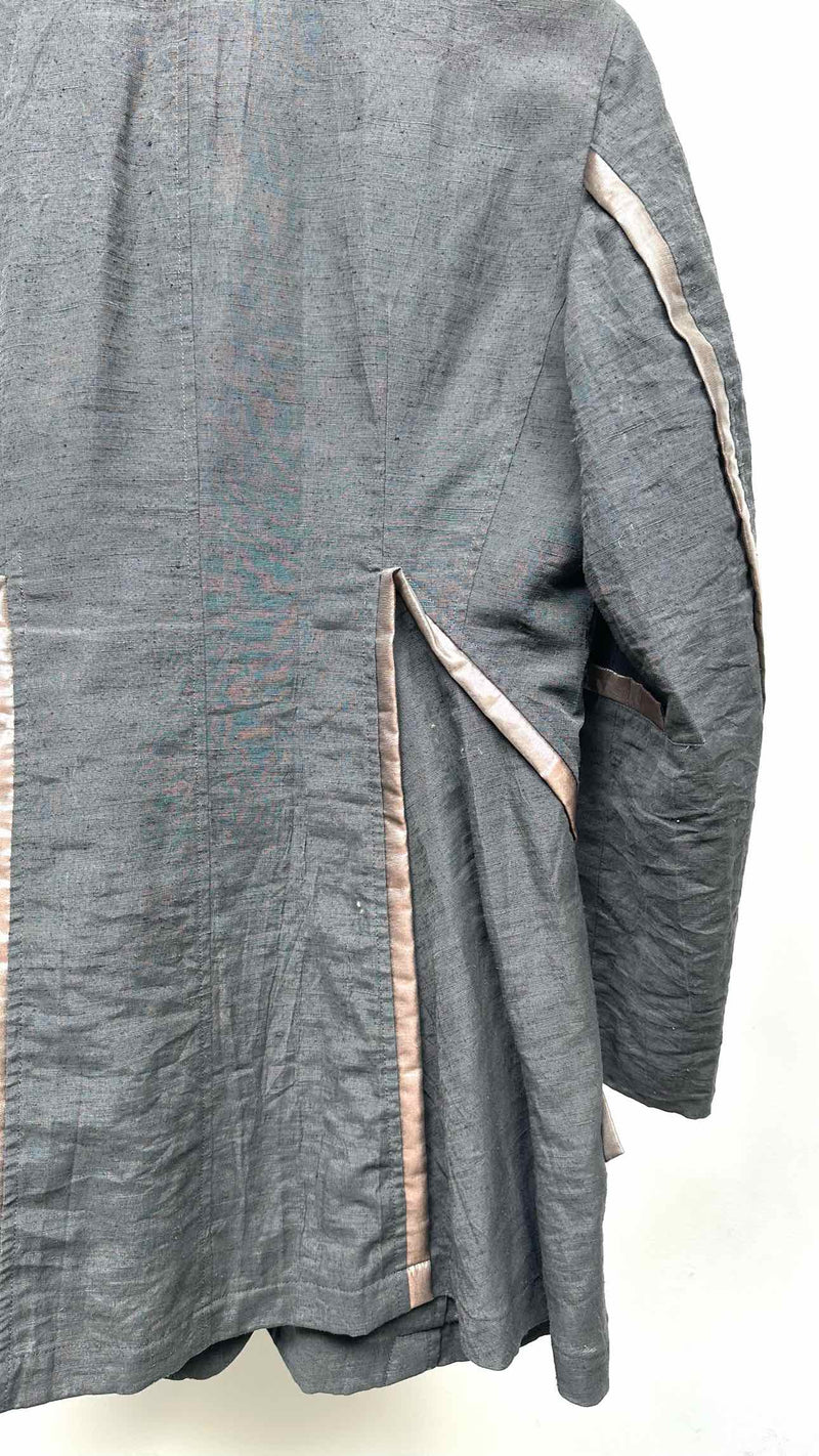 Issey Miyake Wrinkly Piping Detailed  Suits