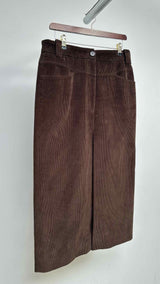 Khaite Front-slit Corduroy Long Skirt