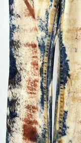 Just Cavalli Rust-dye Printed Flare Jeans