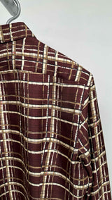 Salvatore Ferragamo Plaid Silk Shirt