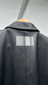 VTMNTS Barcode Long Leather Coat