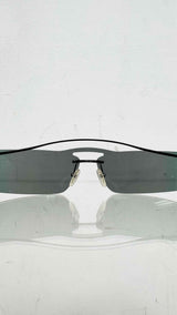 PRADA SPR61V Rimless Rectangular Shield Sunglasses