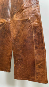 Eckhaus Latta Distressed Leather Wide Pants