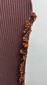 Eckhaus Latta Rib-knit Fringed Long Rope Skirt