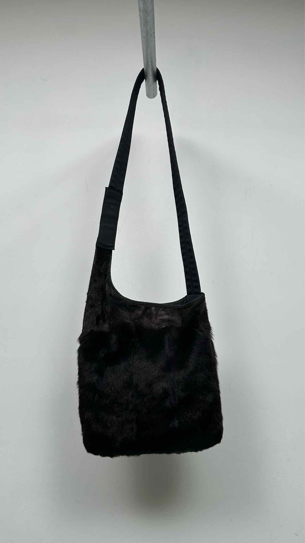 PRADA Sport Hobo Fur/Nylon Messenger Bag