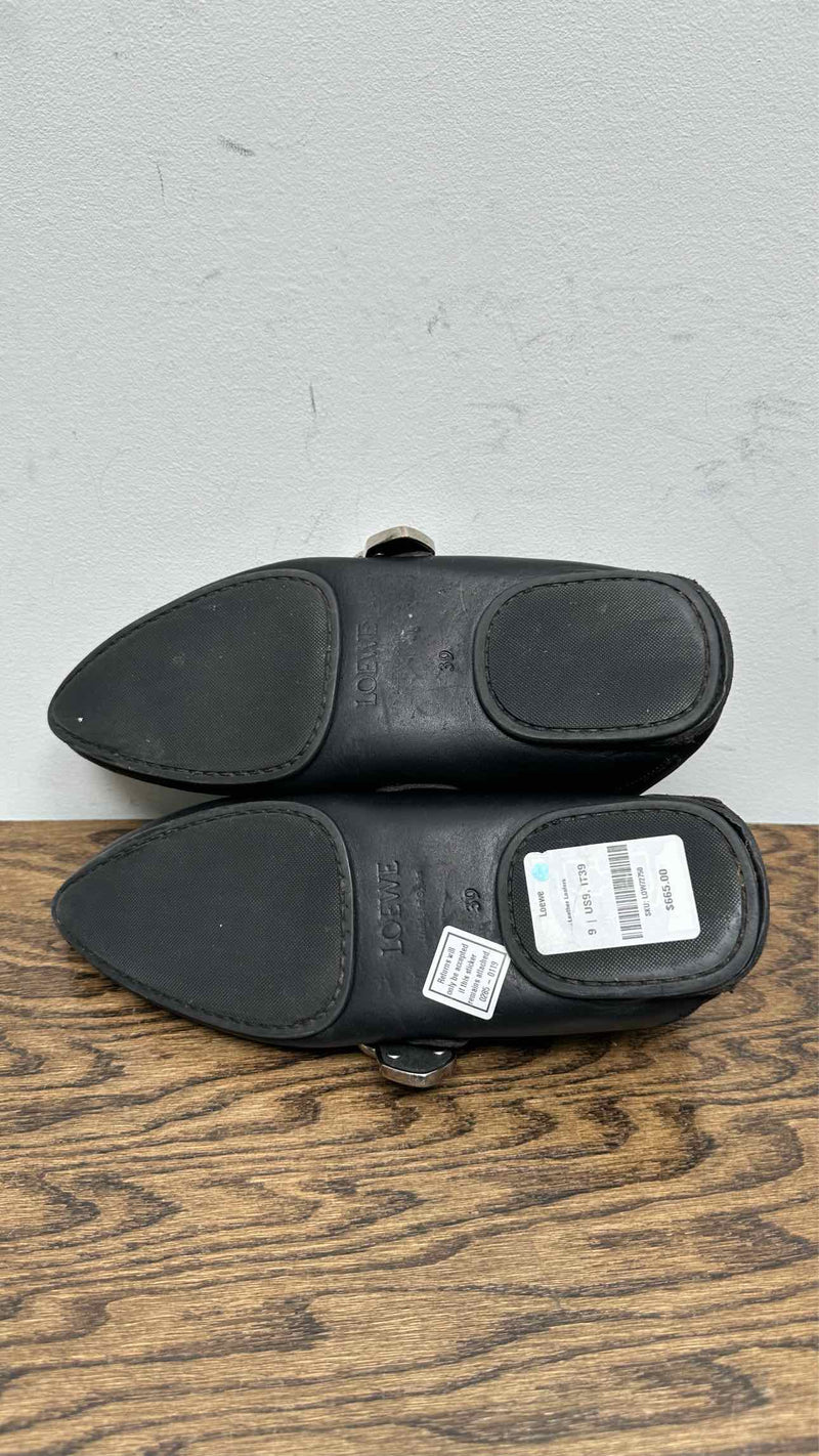 LOEWE Pointy Shearling Moccasins