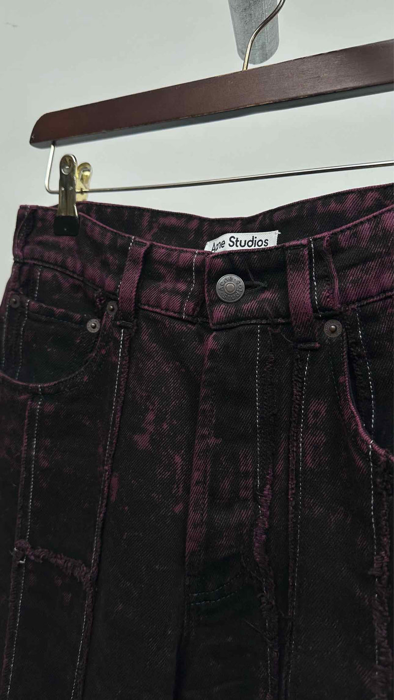 Acne Studios Tie-dye Raw end Pin-stripe Jeans