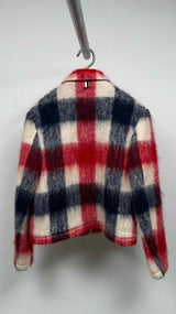 Thom Browne Plaid Zip-up Mohair Jacket