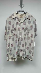 Vintage S/S Geometric-printed Silky Shirt