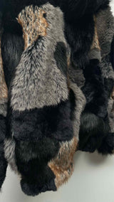 Supreme Patchwork Windstopper Hooded Faux-Fur Jacket